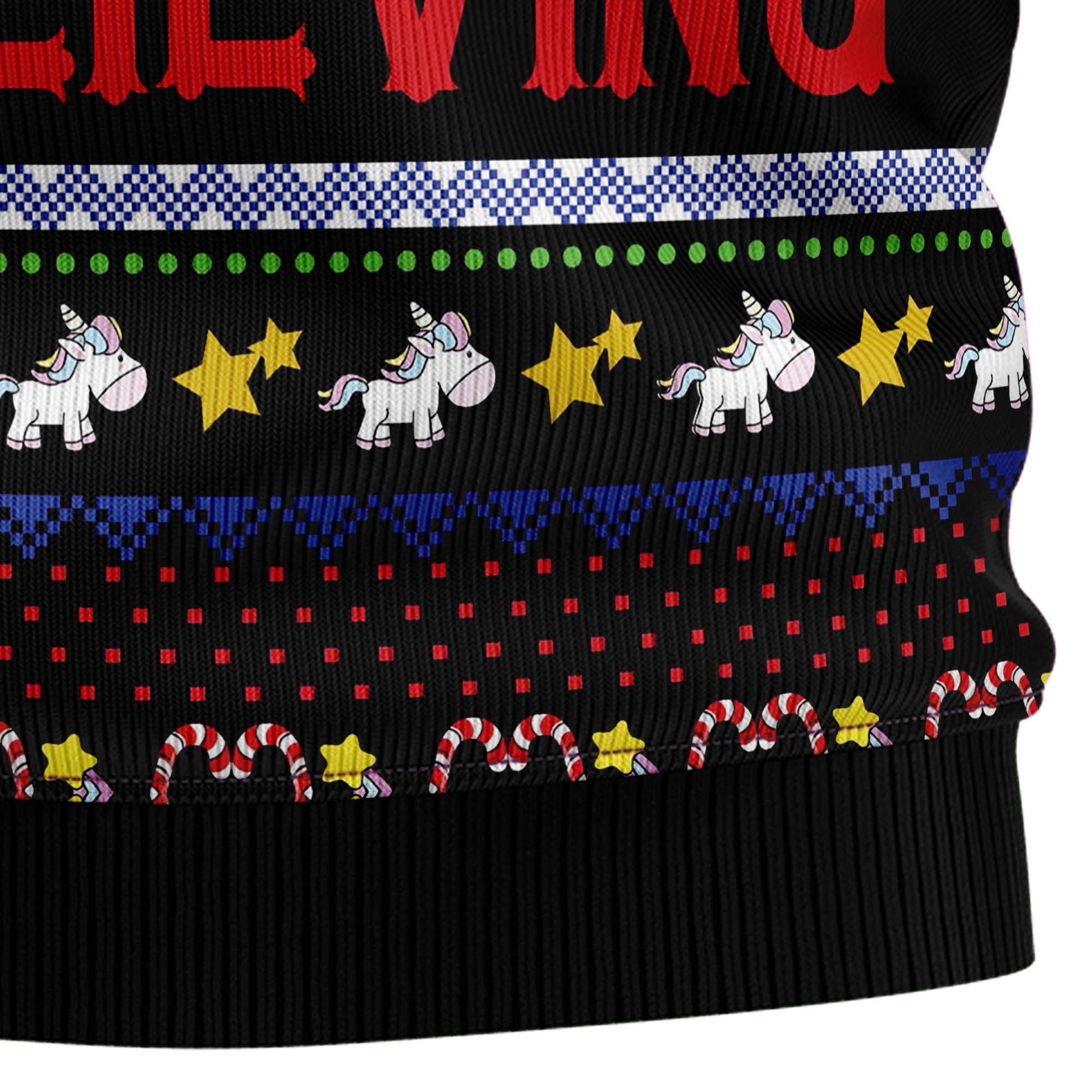 litzzy Unicorn Believing Christmas T239 Ugly Christmas Sweater -  Best Gift For Christmas, Noel Malalan - Christmas Signature sweater   