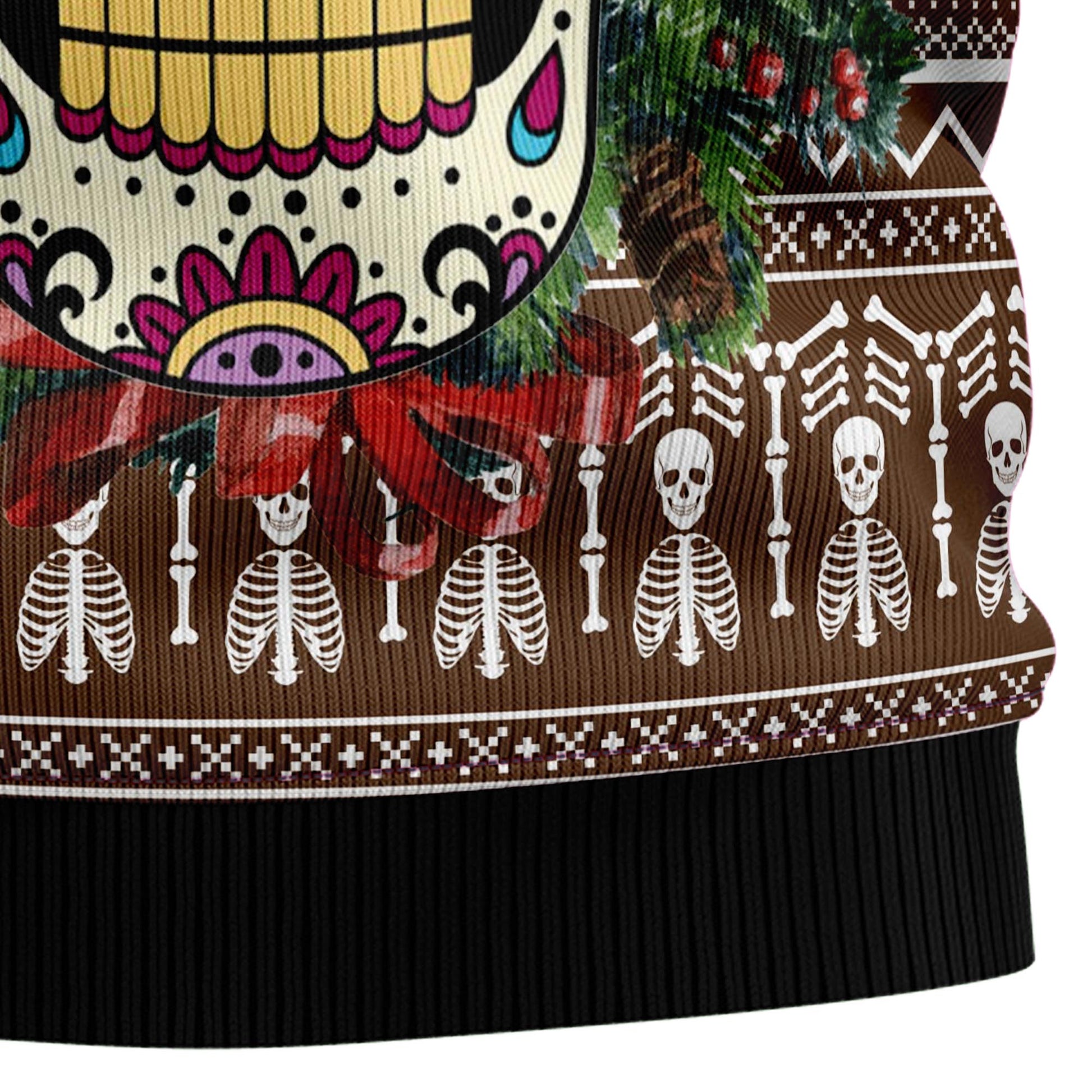 litzzy Awesome Sugar Skull G51028 Ugly Christmas Sweater -  Best Gift For Christmas, Noel Malalan - Christmas Signature sweater   