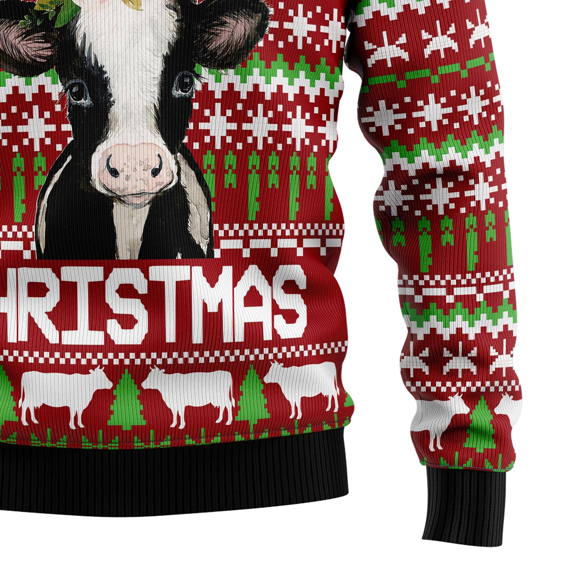 litzzy Cow Mooey Christmas T2910 Ugly Christmas Sweater -  Best Gift For Christmas, Noel Malalan - Christmas Signature sweater   