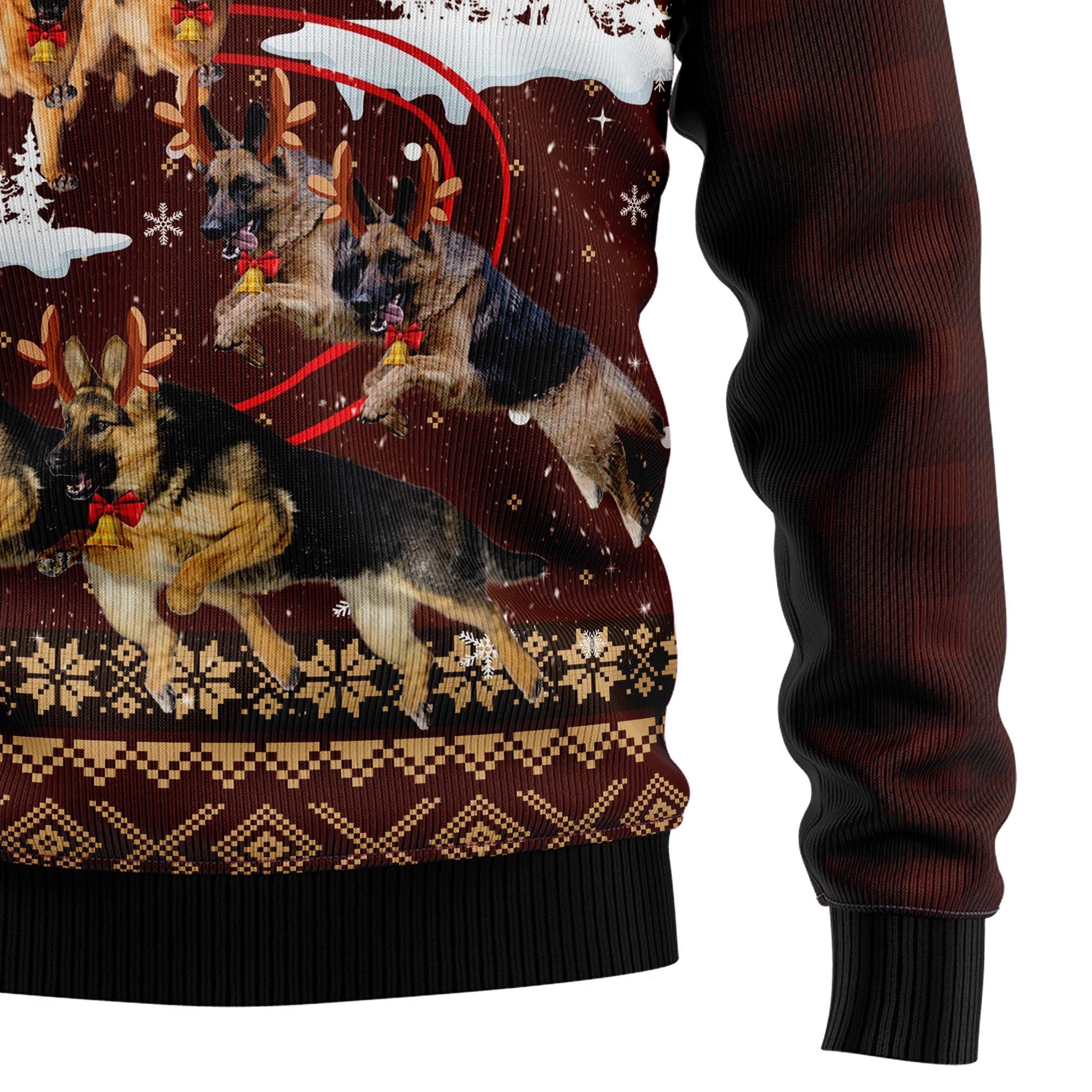 litzzy German Shepherd Reindeers Car D0210 Ugly Christmas Sweater -  Best Gift For Christmas, Noel Malalan - Christmas Signature sweater   