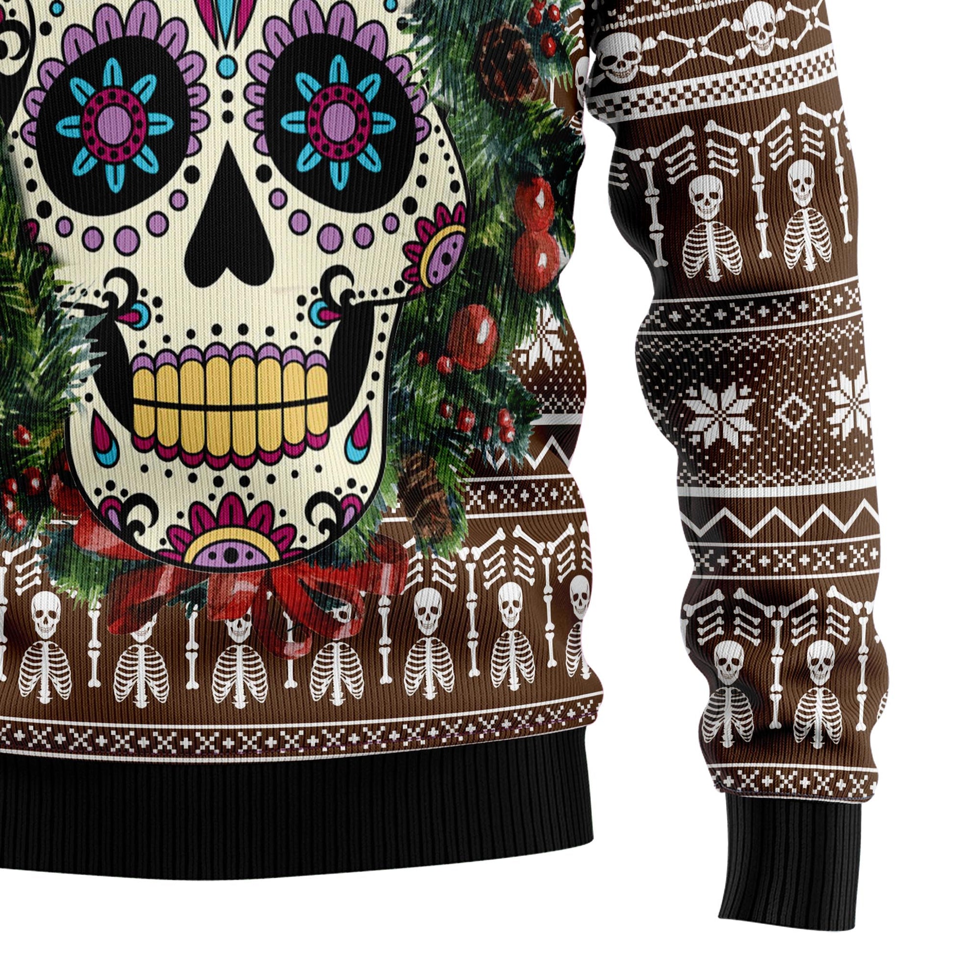 litzzy Awesome Sugar Skull G51028 Ugly Christmas Sweater -  Best Gift For Christmas, Noel Malalan - Christmas Signature sweater   
