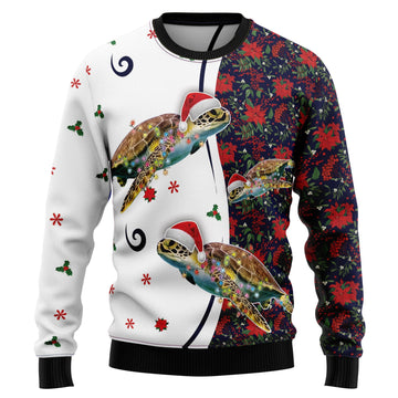 litzzy Turtle Christmas Light T3010 Ugly Christmas Sweater -  Best Gift For Christmas, Noel Malalan - Christmas Signature sweater   