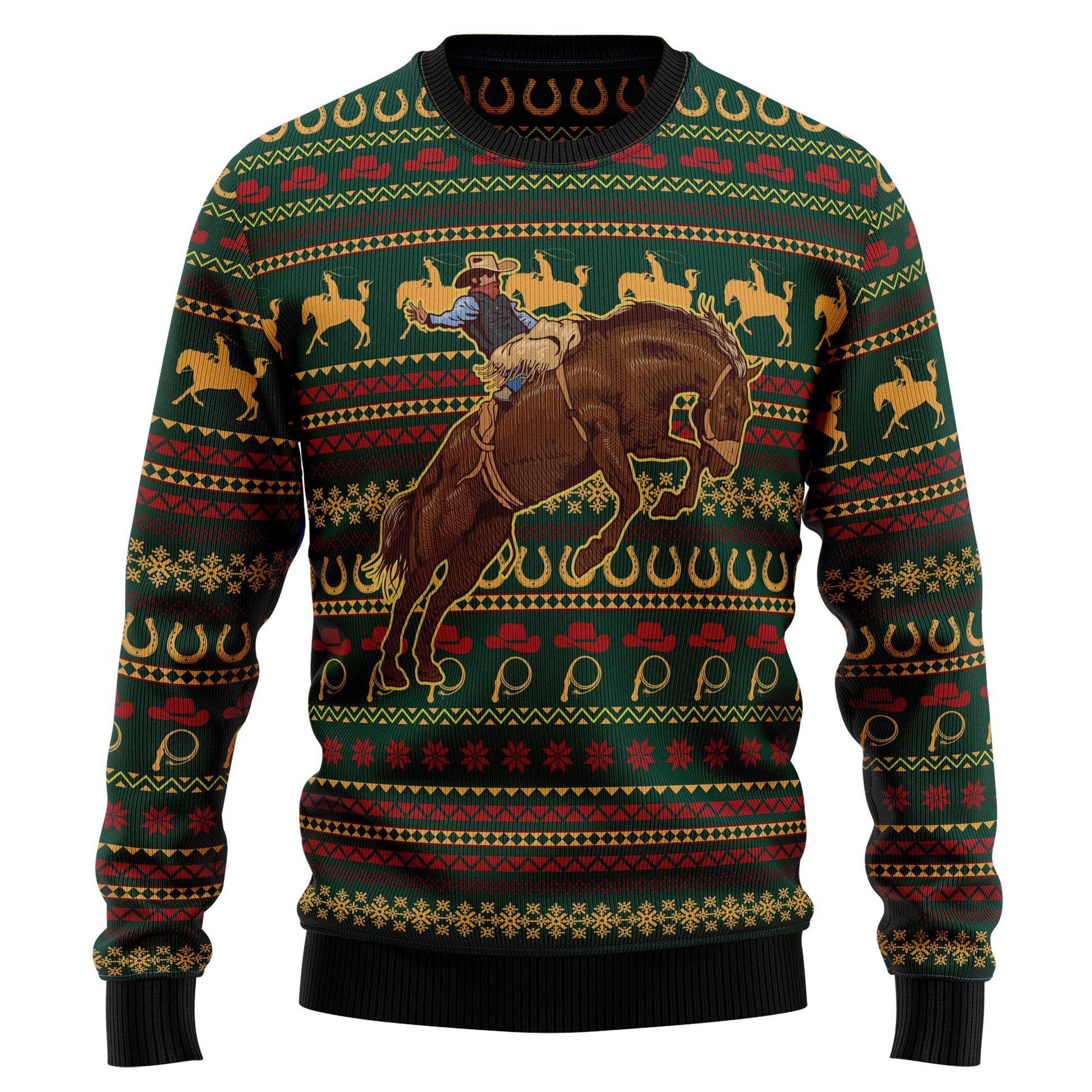 litzzy Amazing Cowboy HZ92402 Ugly Christmas Sweater -  Best Gift For Christmas, Noel Malalan - Christmas Signature sweater   