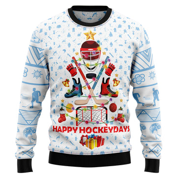 litzzy Happy Hockey Day TG5115 Ugly Christmas Sweater -  Best Gift For Christmas, Noel Malalan - Christmas Signature sweater   