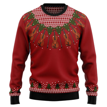 litzzy Violin Lover HZ92803 Ugly Christmas Sweater -  Best Gift For Christmas, Noel Malalan - Christmas Signature sweater   