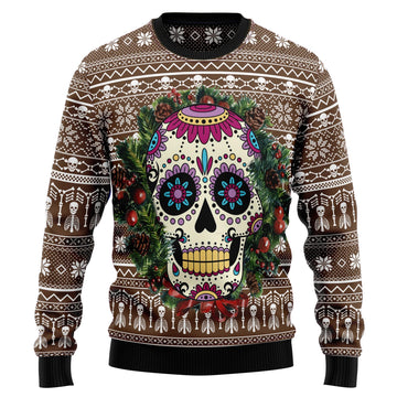 litzzy Awesome Sugar Skull G51028 Ugly Christmas Sweater -  Best Gift For Christmas, Noel Malalan - Christmas Signature sweater   