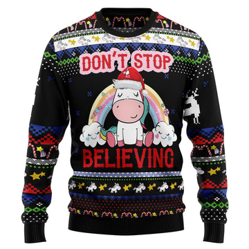 litzzy Unicorn Believing Christmas T239 Ugly Christmas Sweater -  Best Gift For Christmas, Noel Malalan - Christmas Signature sweater   