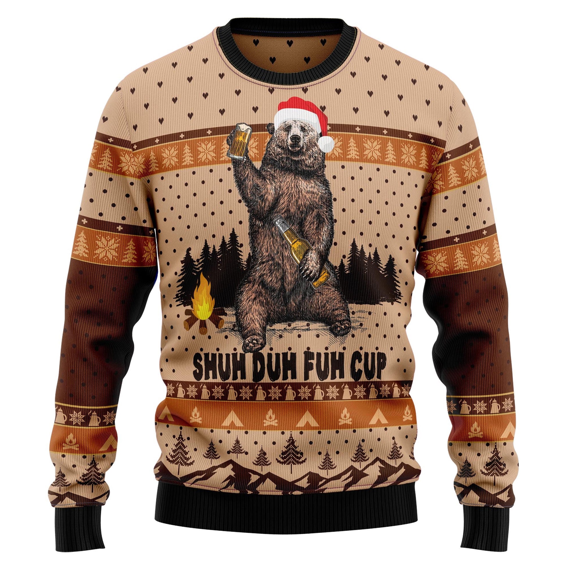 litzzy Bear Camping Christmas T3010 Ugly Christmas Sweater -  Best Gift For Christmas, Noel Malalan - Christmas Signature sweater   
