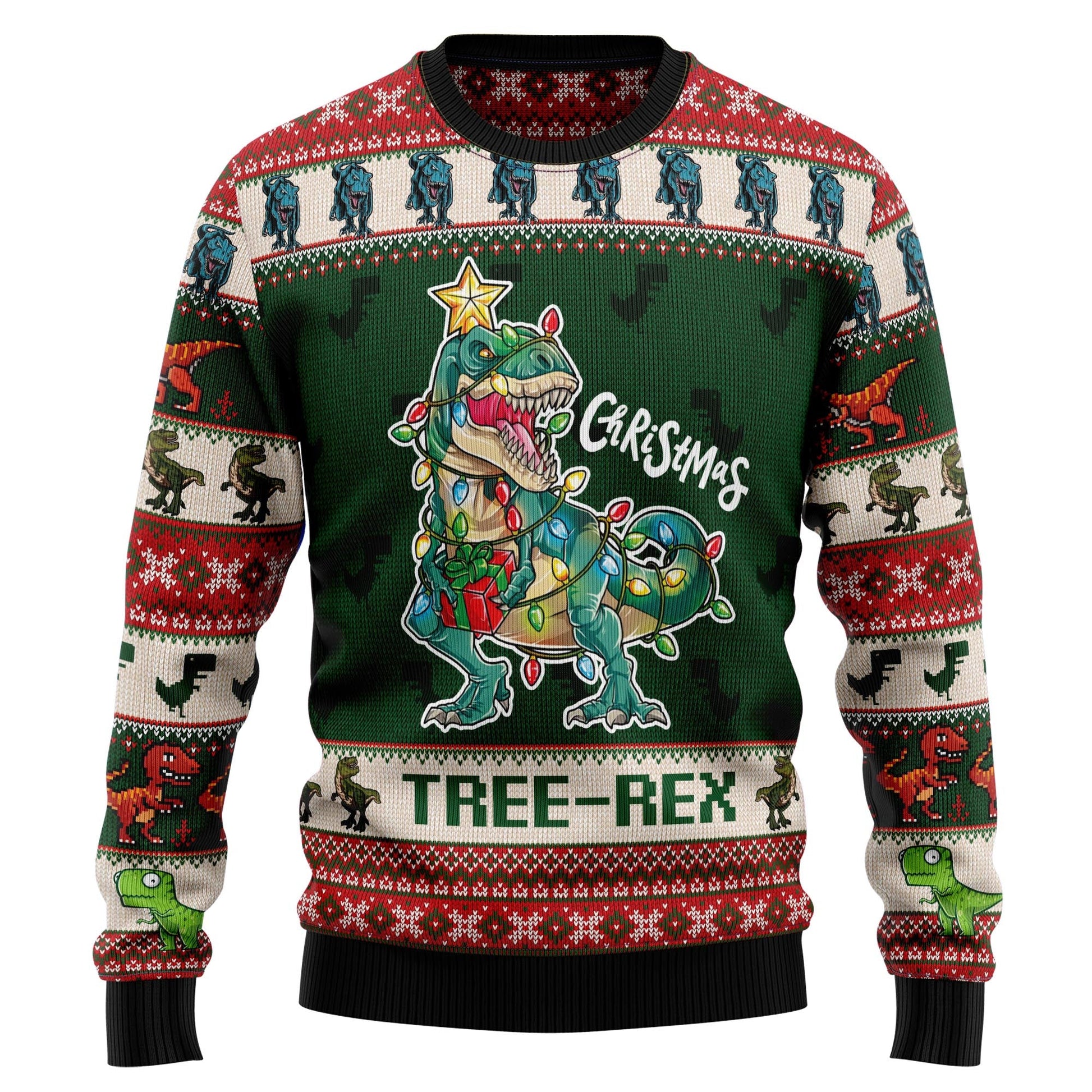 litzzy Christmas Tree Rex HT100202 Ugly Christmas Sweater -  Best Gift For Christmas, Noel Malalan - Christmas Signature sweater   