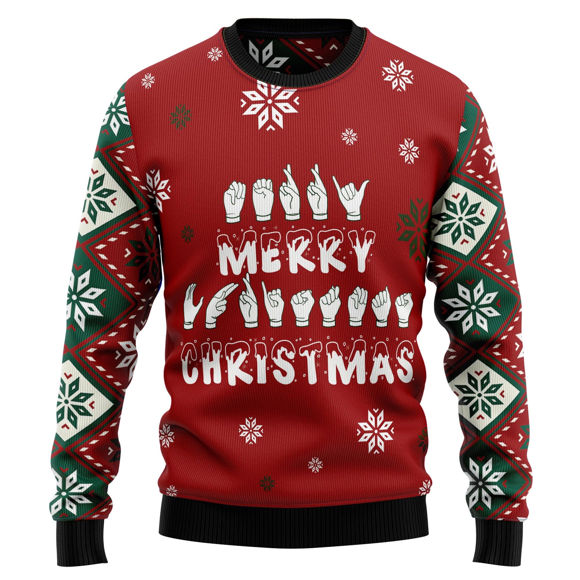 litzzy Sign Language Merry Christmas T2910 Ugly Christmas Sweater -  Best Gift For Christmas, Noel Malalan - Christmas Signature sweater   