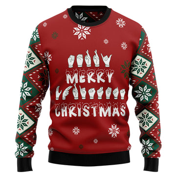 litzzy Sign Language Merry Christmas T2910 Ugly Christmas Sweater -  Best Gift For Christmas, Noel Malalan - Christmas Signature sweater   