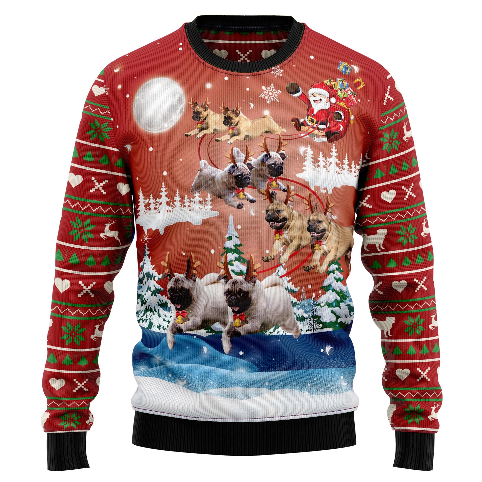 litzzy Pug Reindeer TG51014 Ugly Christmas Sweater -  Best Gift For Christmas, Noel Malalan - Christmas Signature sweater   