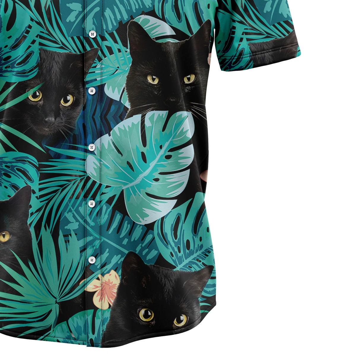 litzzy Black Cat Tropical T3006 Hawaiian Shirt - Litzzy Shirt Hawaiian Hawaii Shirt For Summer Hawaii Shirt   