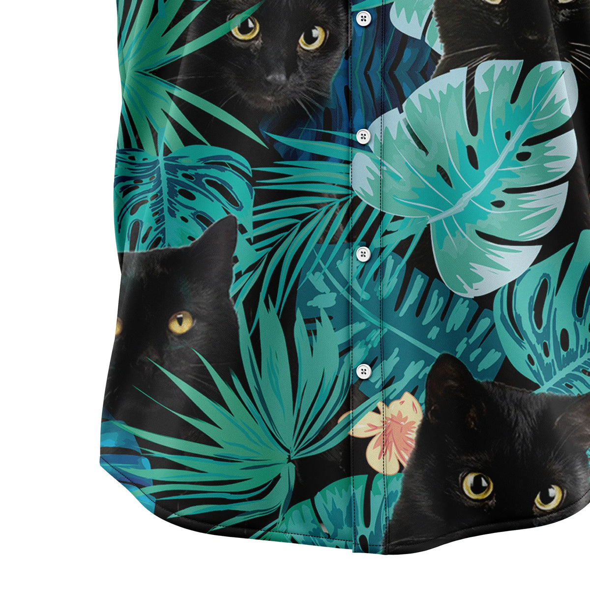 litzzy Black Cat Tropical T3006 Hawaiian Shirt - Litzzy Shirt Hawaiian Hawaii Shirt For Summer Hawaii Shirt   