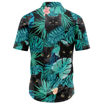 litzzy Black Cat Tropical T3006 Hawaiian Shirt - Litzzy Shirt Hawaiian Hawaii Shirt For Summer Hawaii Shirt   