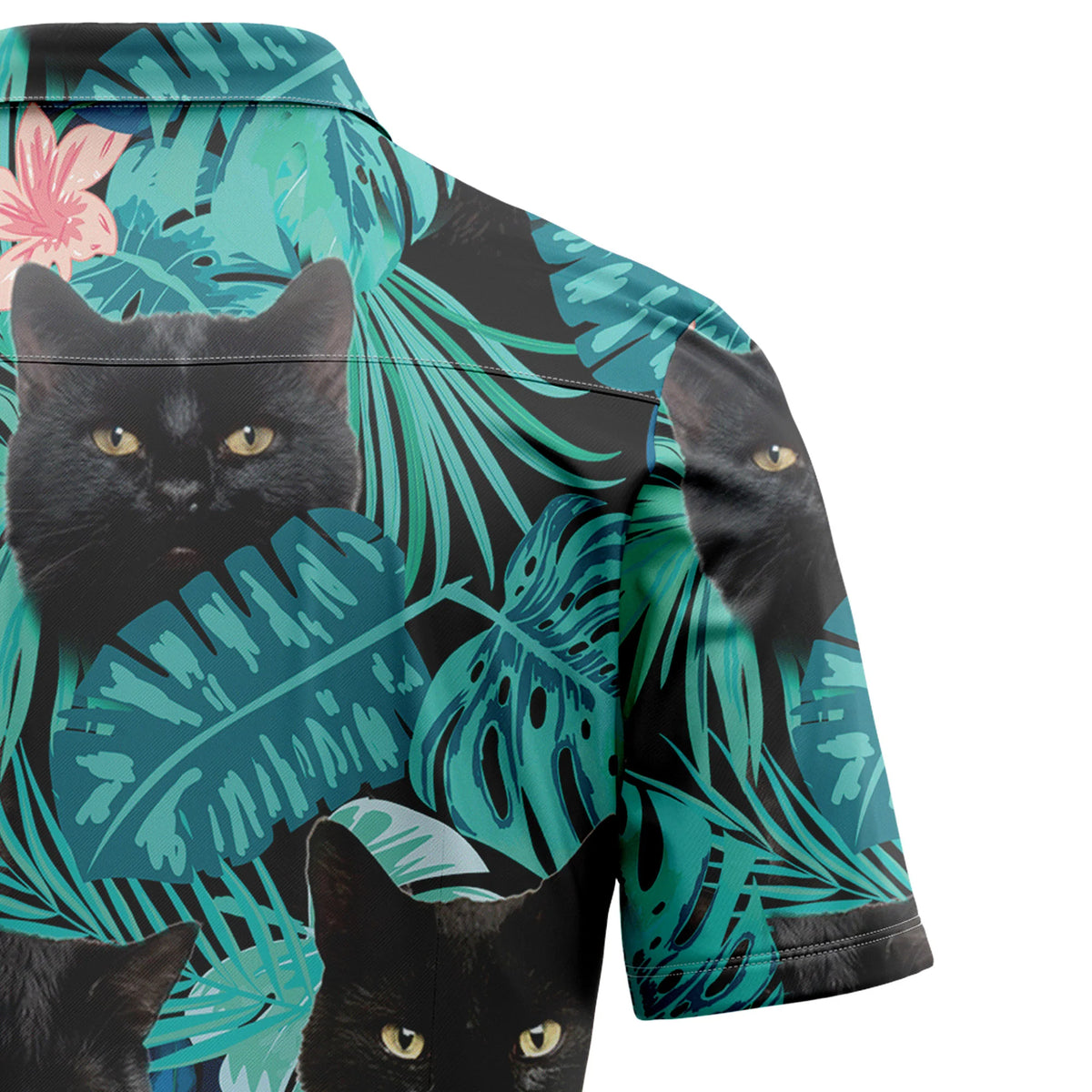 litzzy Black Cat Tropical T3006 Hawaiian Shirt - Litzzy Shirt Hawaiian Hawaii Shirt For Summer Hawaii Shirt   