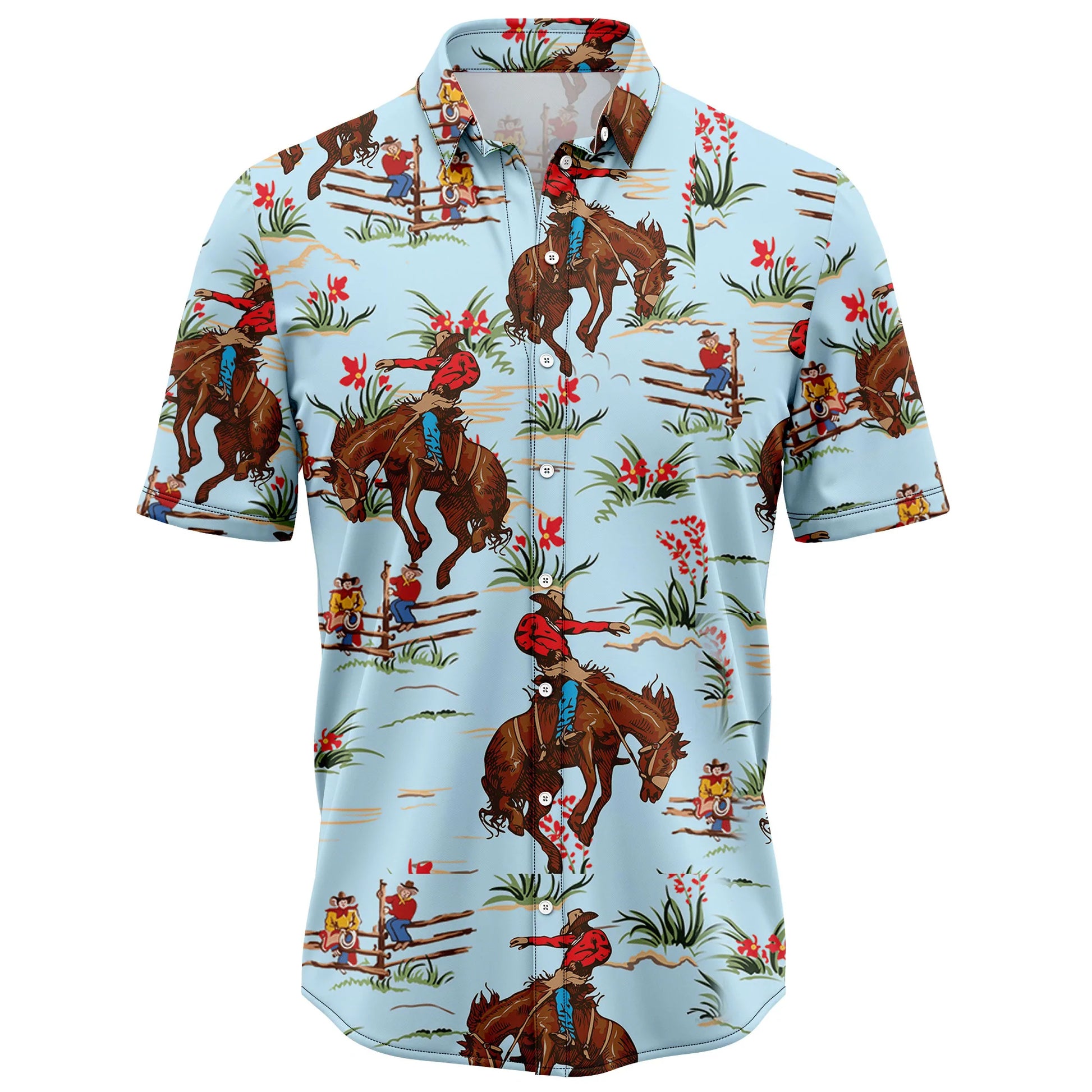 litzzy Awesome Cowboy G5703 Hawaiian Shirt - Litzzy Shirt Hawaiian Hawaii Shirt For Summer Hawaii Shirt   