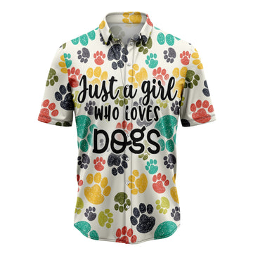 litzzy Just A Girl Who Loves Dogs H247003 Hawaiian Shirt Hawaii Shirt   
