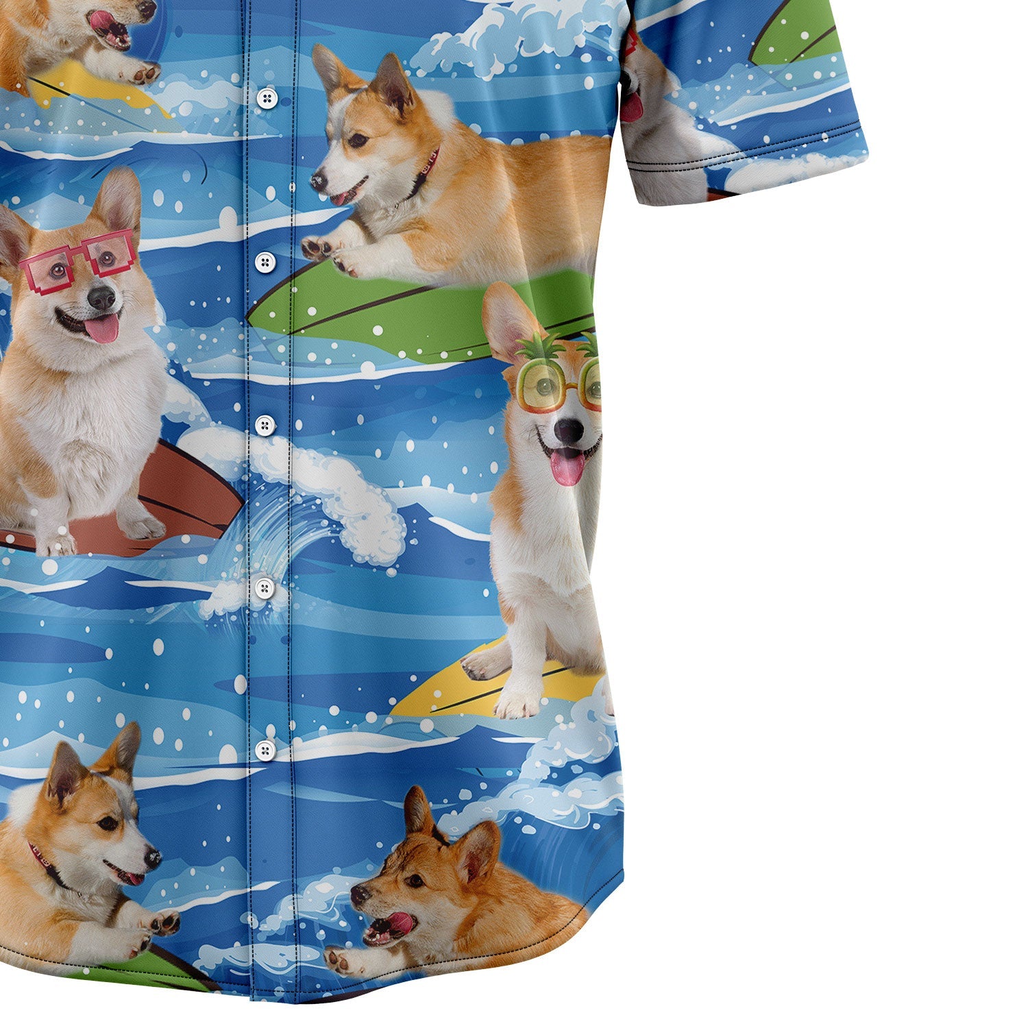 litzzy Corgi Beach & My Dogs T2307 Hawaiian Shirt Hawaii Shirt   