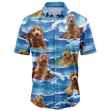 litzzy Goldendoodle Beach & My Dogs T2307 Hawaiian Shirt Hawaii Shirt   