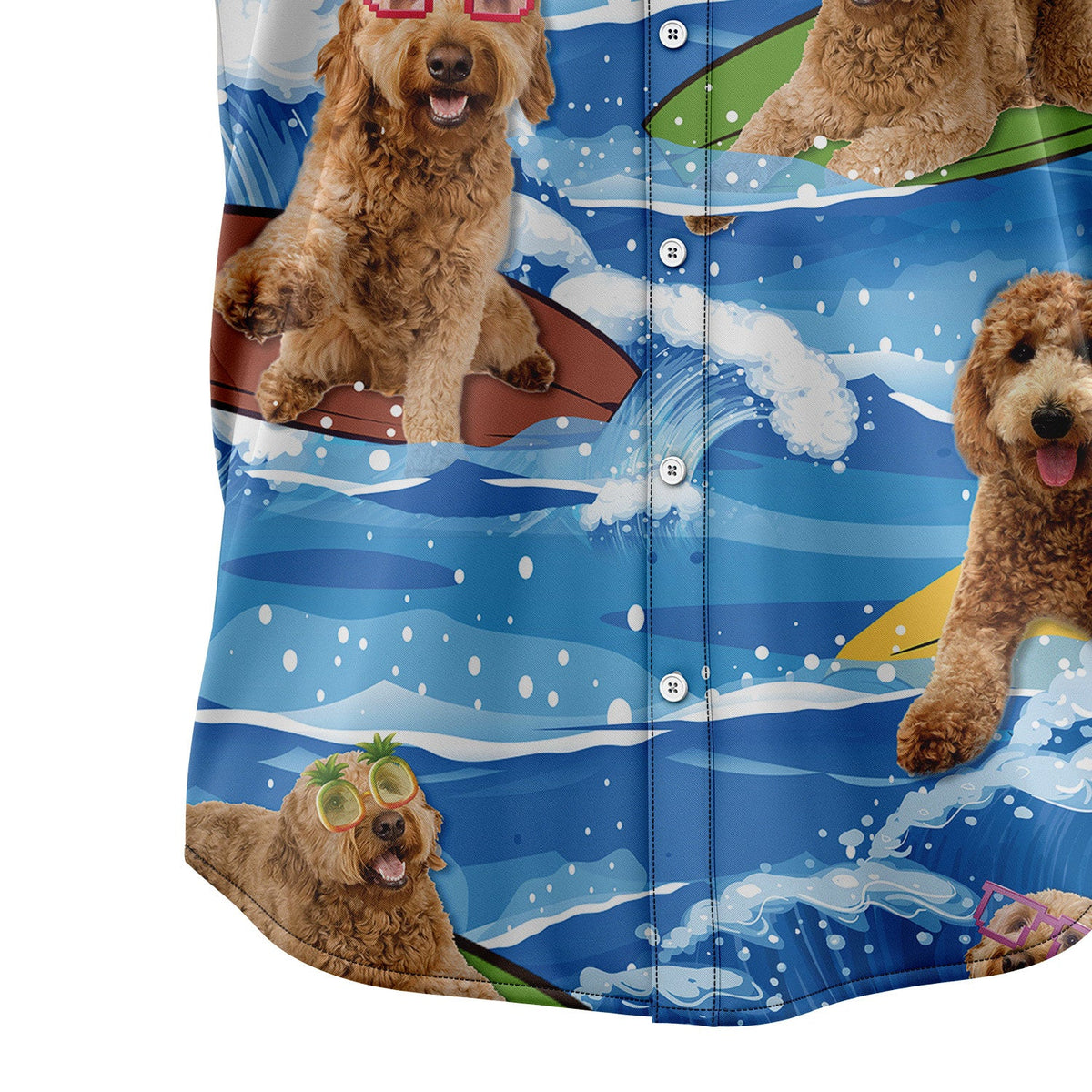 litzzy Goldendoodle Beach & My Dogs T2307 Hawaiian Shirt Hawaii Shirt   