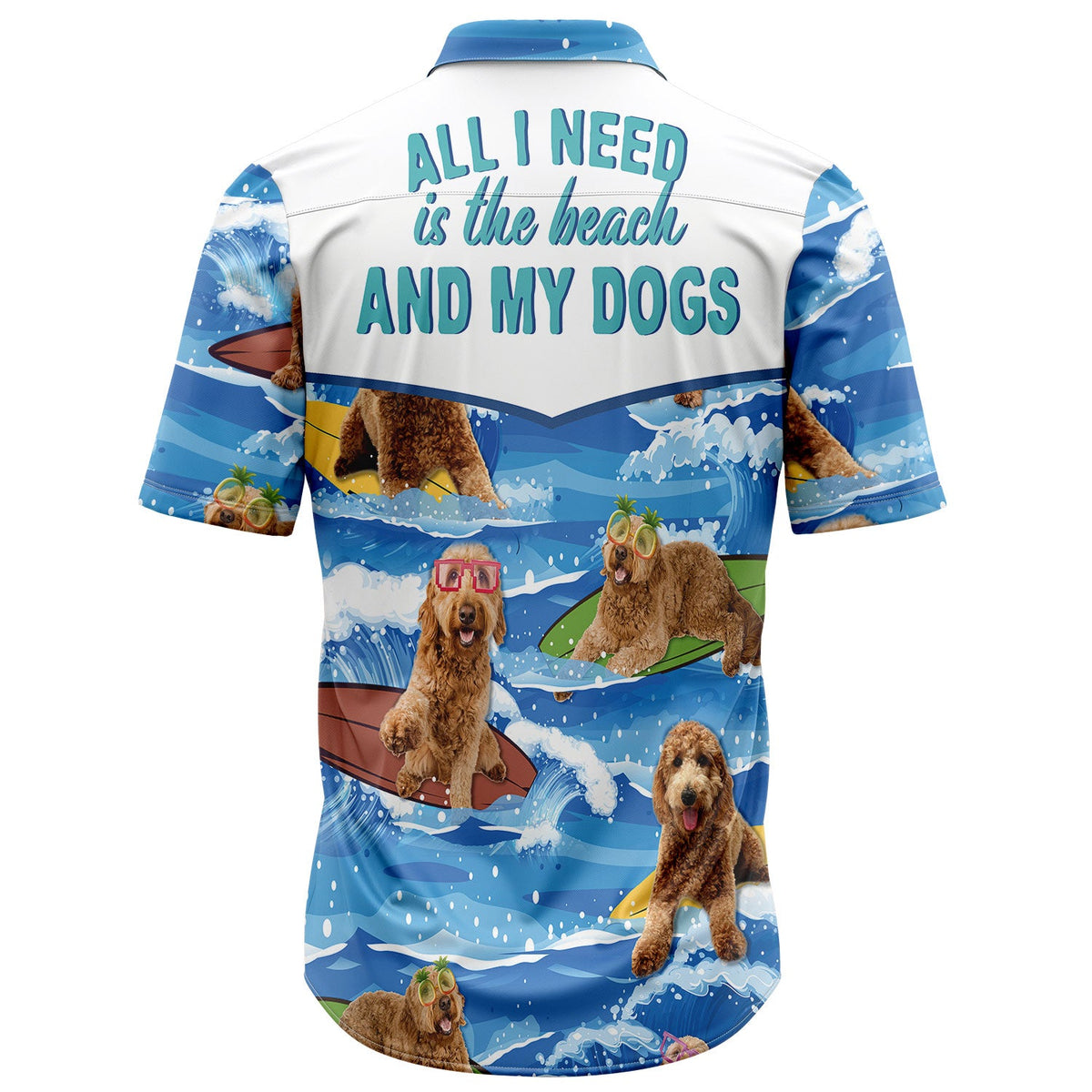 litzzy Goldendoodle Beach & My Dogs T2307 Hawaiian Shirt Hawaii Shirt   