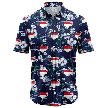 litzzy North Carolina Dogwood H107005 Hawaiian Shirt Hawaii Shirt   