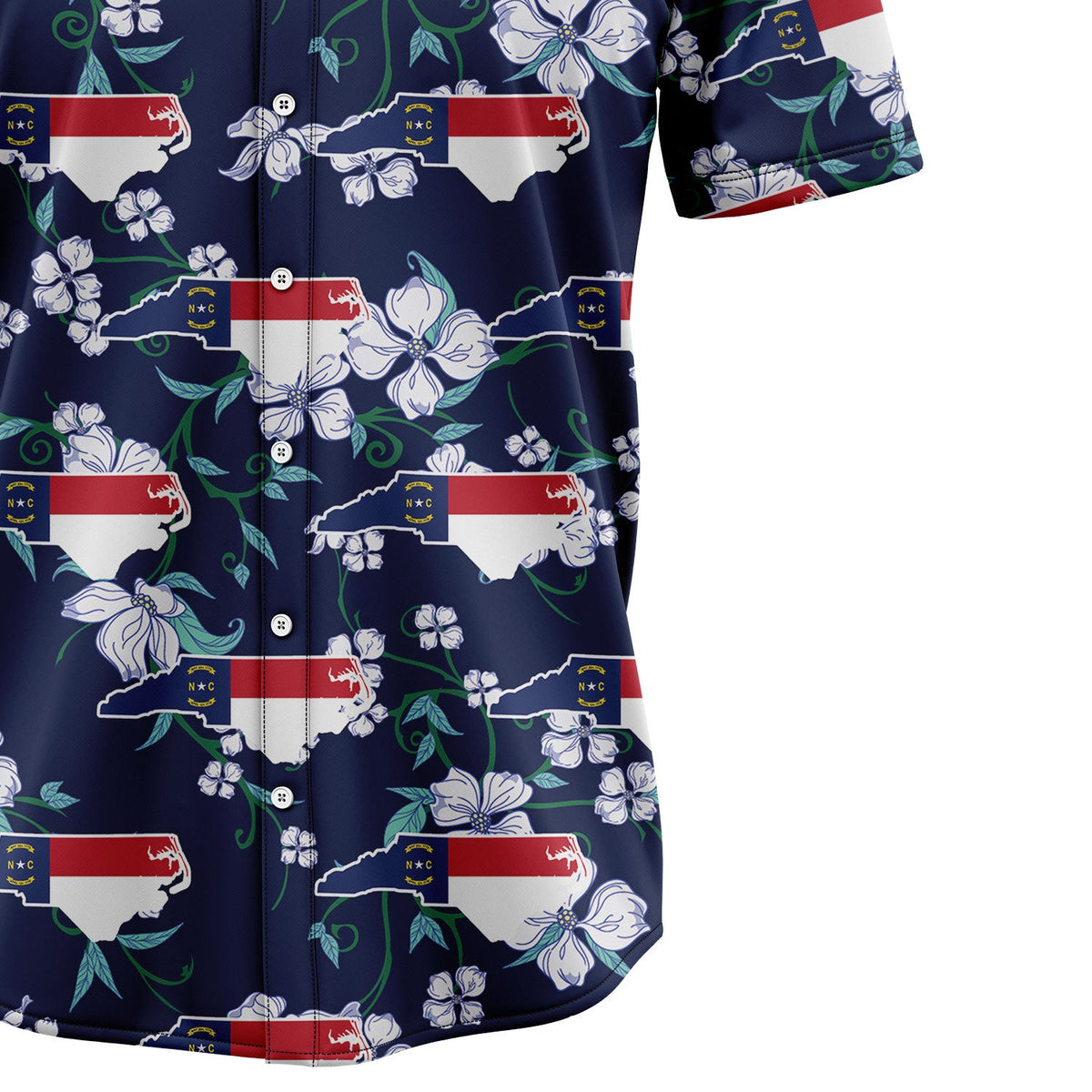 litzzy North Carolina Dogwood H107005 Hawaiian Shirt Hawaii Shirt   