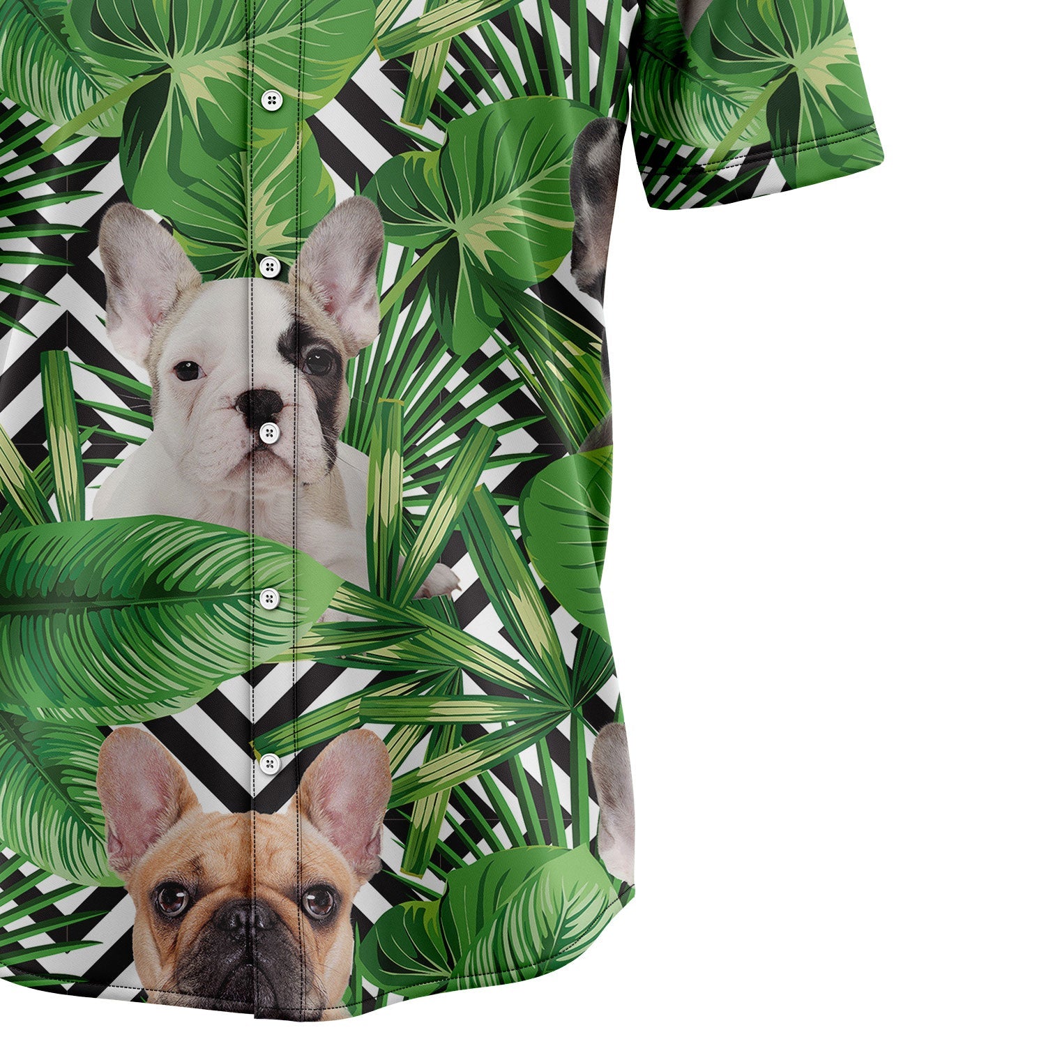 litzzy Summer Exotic Jungle Tropical French Bulldog H97097 Hawaiian Shirt Hawaii Shirt   