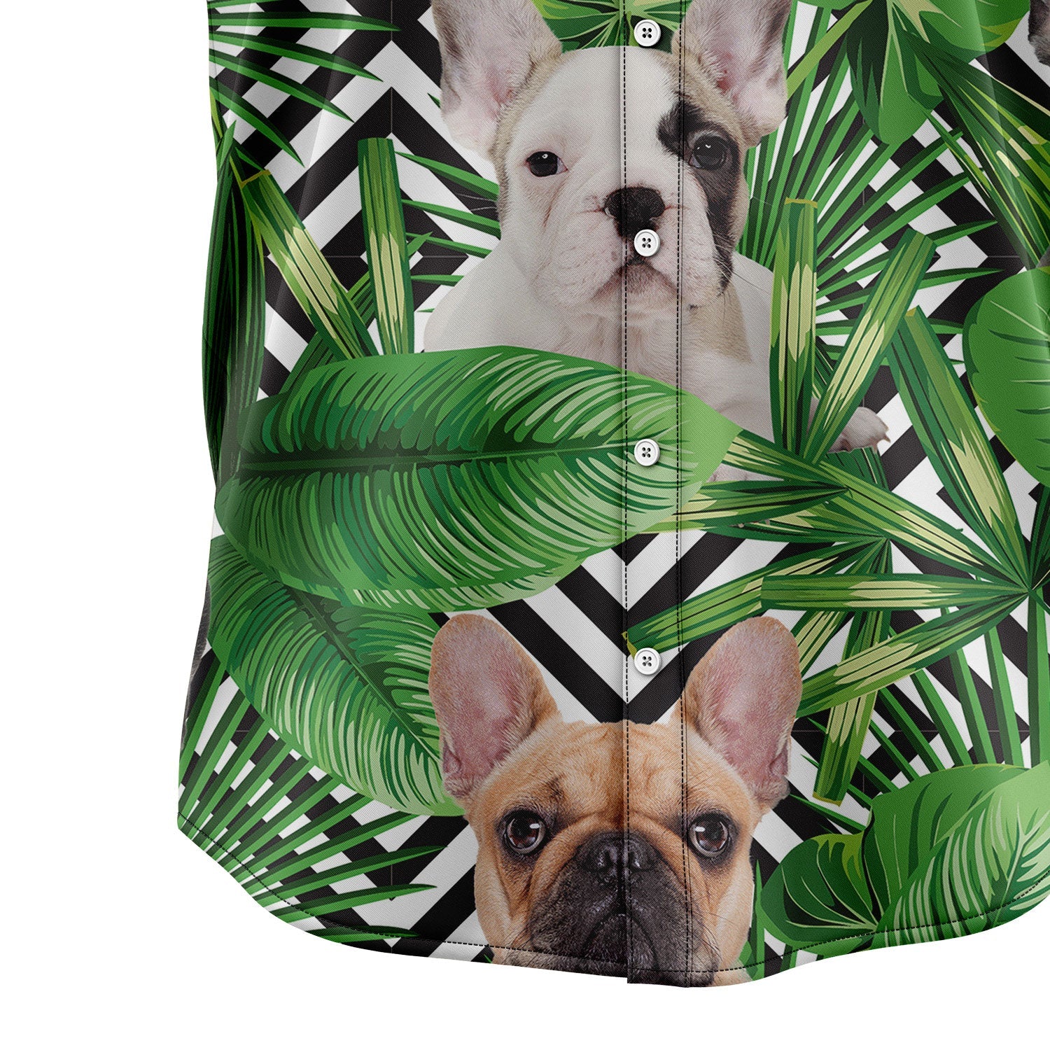 litzzy Summer Exotic Jungle Tropical French Bulldog H97097 Hawaiian Shirt Hawaii Shirt   