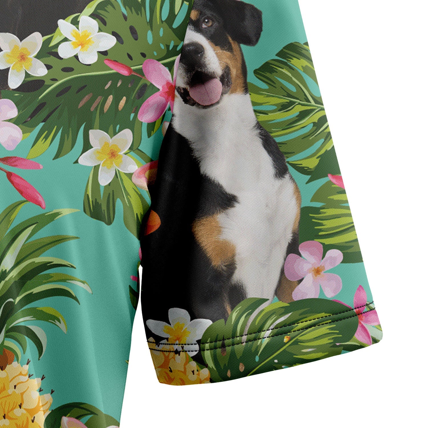 litzzy Tropical Pineapple Entlebucher Mountain Dog H97081 Hawaiian Shirt Hawaii Shirt   