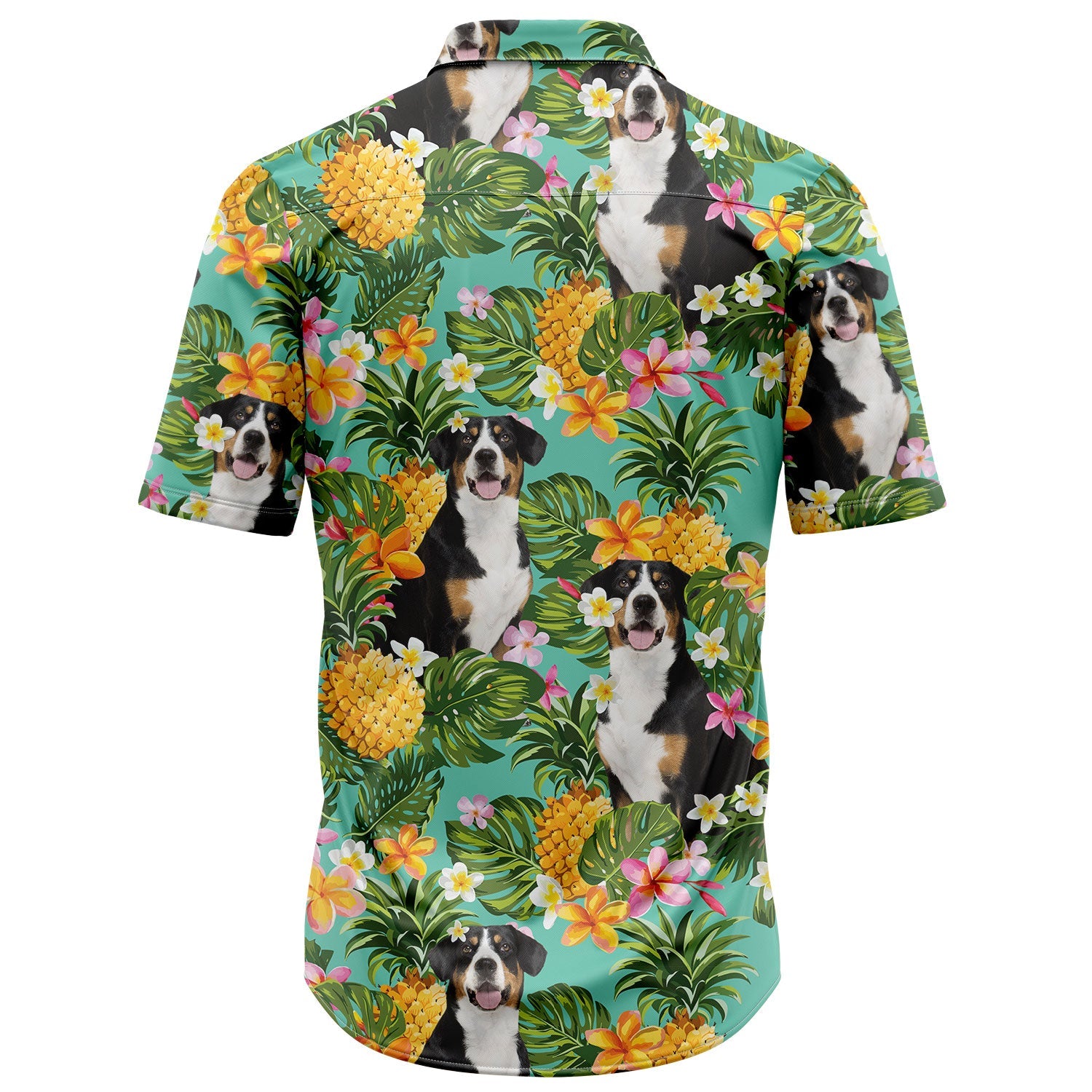 litzzy Tropical Pineapple Entlebucher Mountain Dog H97081 Hawaiian Shirt Hawaii Shirt   