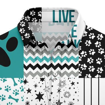 litzzy Dog Shape Pattern G5721 Hawaiian Shirt Hawaii Shirt   