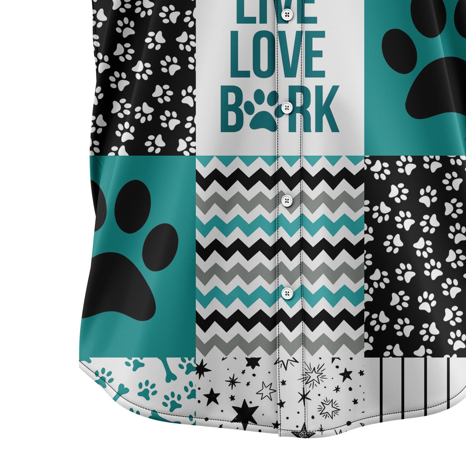 litzzy Dog Shape Pattern G5721 Hawaiian Shirt Hawaii Shirt   