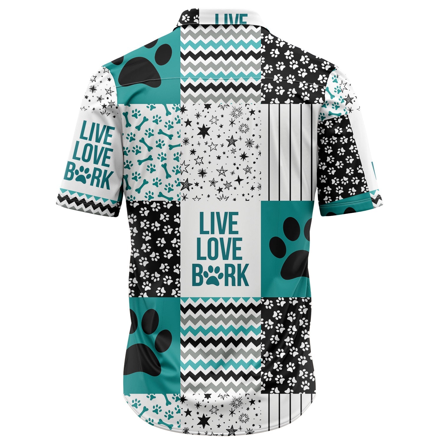 litzzy Dog Shape Pattern G5721 Hawaiian Shirt Hawaii Shirt   