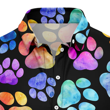 litzzy Dog Pawprint Colorful T2107 Hawaiian Shirt Hawaii Shirt   