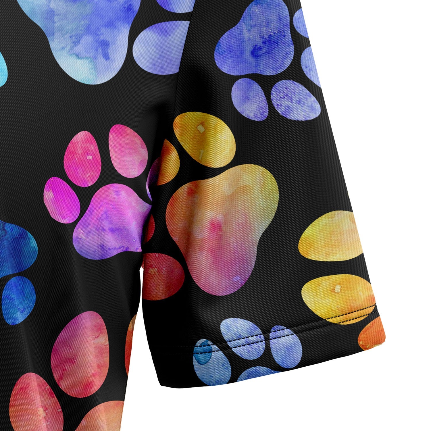 litzzy Dog Pawprint Colorful T2107 Hawaiian Shirt Hawaii Shirt   