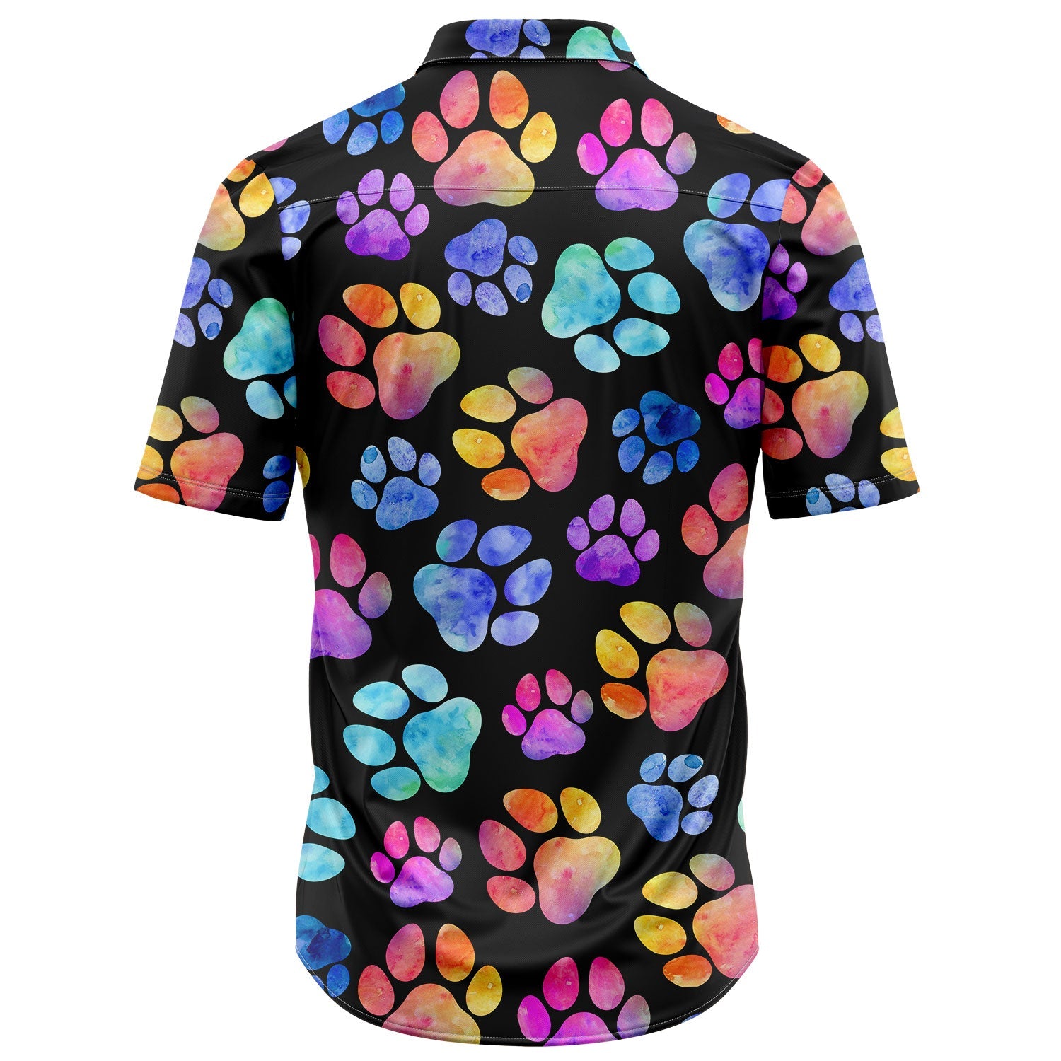 litzzy Dog Pawprint Colorful T2107 Hawaiian Shirt Hawaii Shirt   