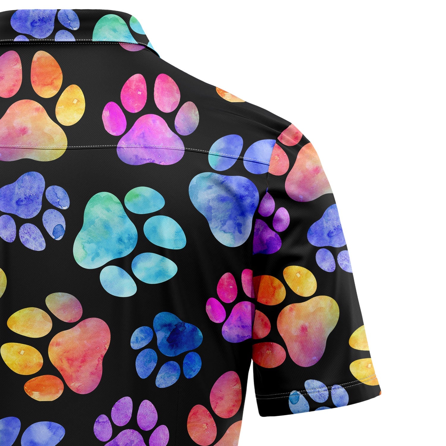 litzzy Dog Pawprint Colorful T2107 Hawaiian Shirt Hawaii Shirt   