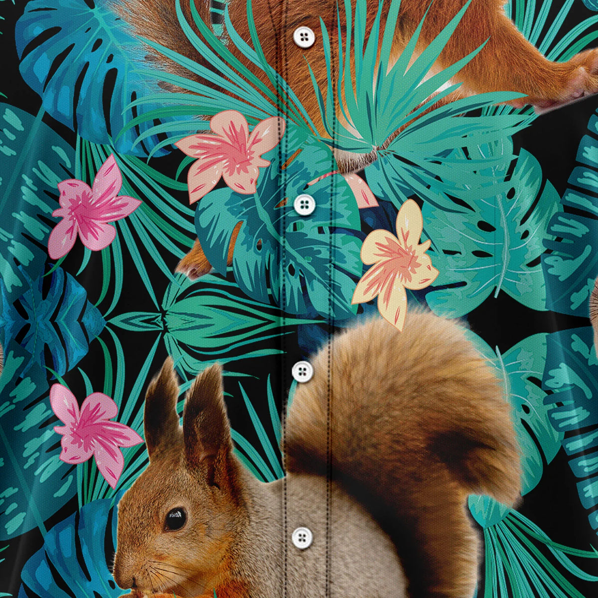 litzzy Squirrels Tropical T0607 Hawaii Shirt - Litzzy Shirt Hawaiian Hawaii Shirt For Summer Hawaii Shirt   