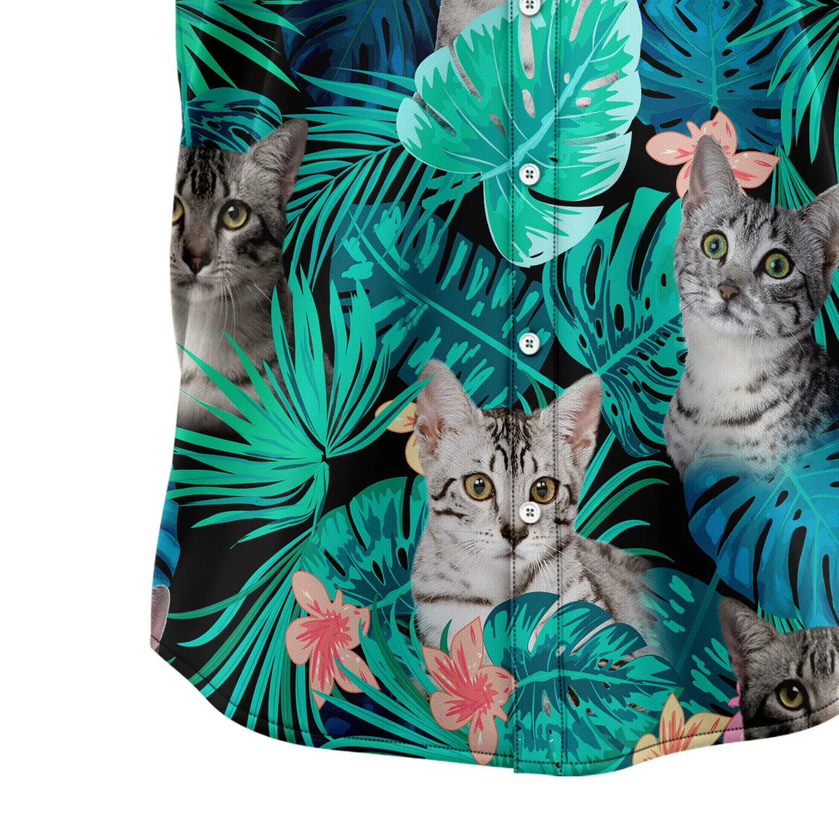 litzzy Custom Photo Cat Tropical T0207 Hawaiian Shirt - Litzzy Shirt Hawaiian Hawaii Shirt For Summer Hawaii Shirt   