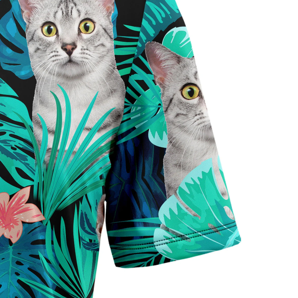 litzzy Custom Photo Cat Tropical T0207 Hawaiian Shirt - Litzzy Shirt Hawaiian Hawaii Shirt For Summer Hawaii Shirt   