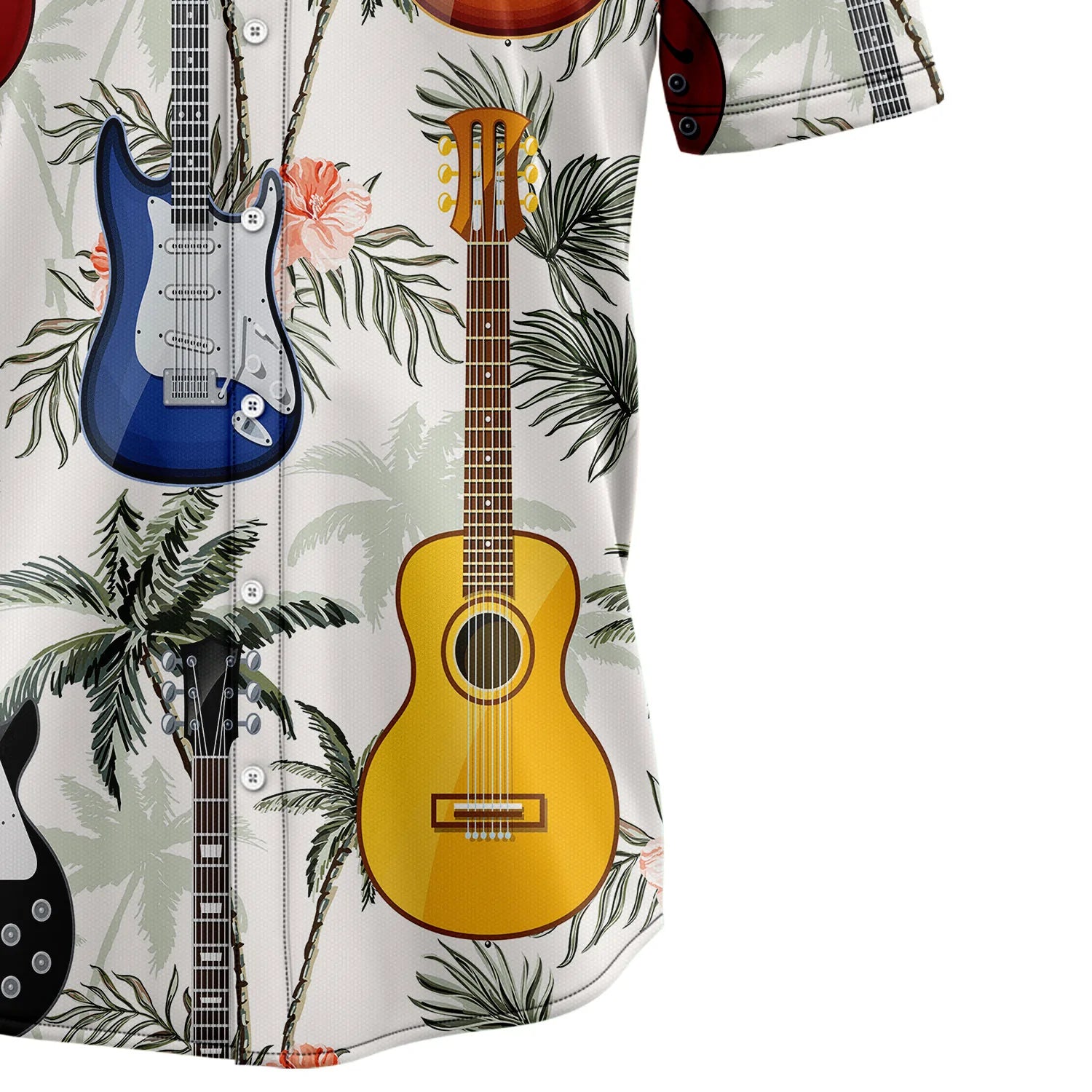 litzzy Guitar Tropical Vintage T0707 Hawaiian Shirt - Litzzy Shirt Hawaiian Hawaii Shirt For Summer Hawaii Shirt   