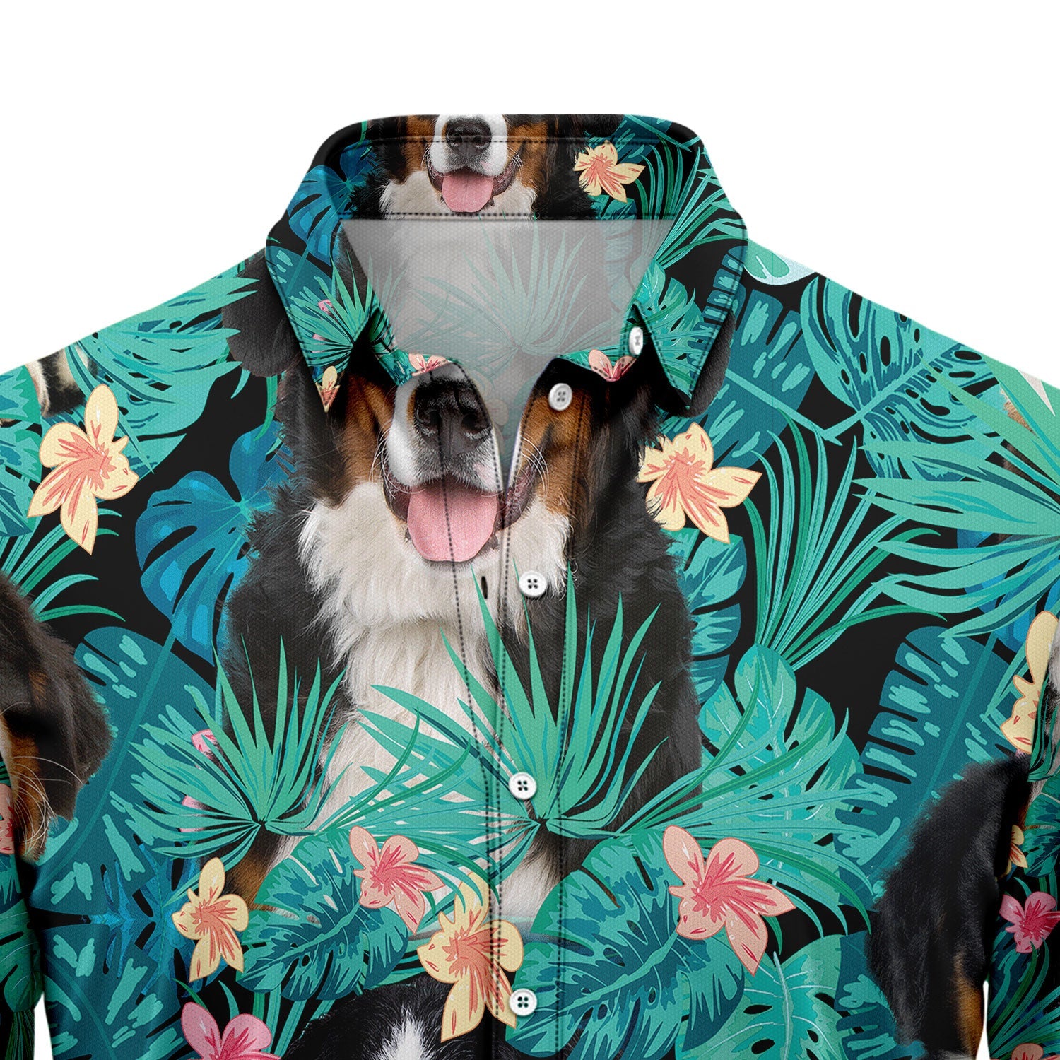 litzzy Bernese Mountain Dog Tropical T0207 Hawaiian Shirt Hawaii Shirt   