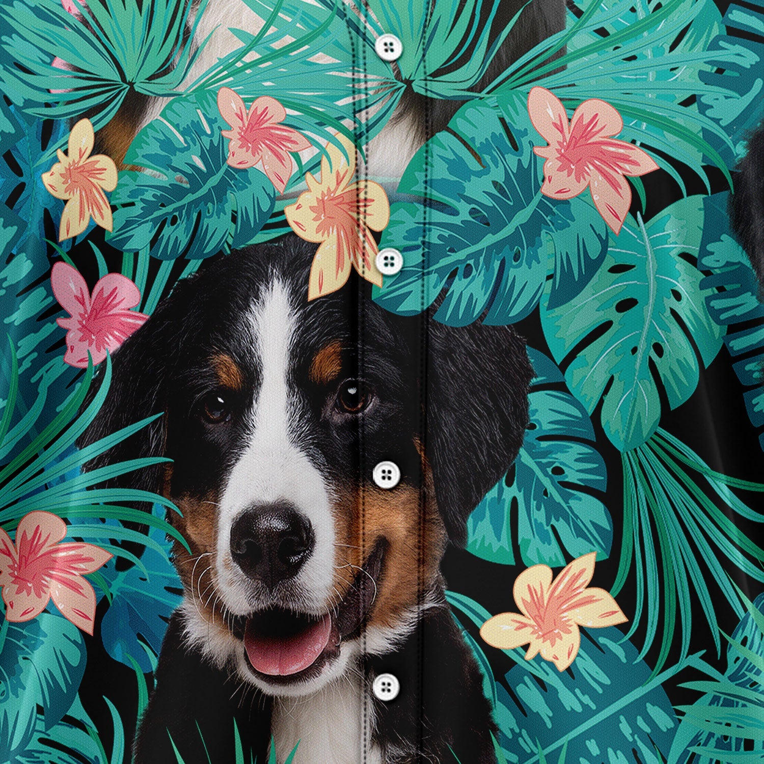 litzzy Bernese Mountain Dog Tropical T0207 Hawaiian Shirt Hawaii Shirt   