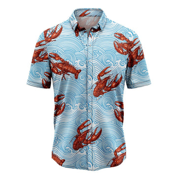 litzzy Lobsters Blue Waves H217020 Hawaiian Shirt - Litzzy Shirt Hawaiian Hawaii Shirt For Summer Hawaii Shirt   