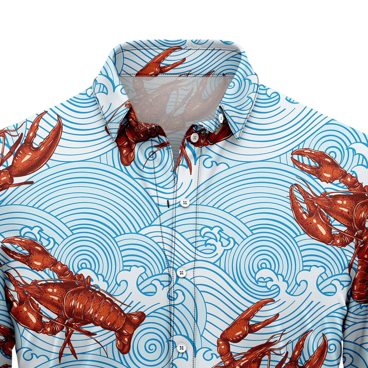 litzzy Lobsters Blue Waves H217020 Hawaiian Shirt - Litzzy Shirt Hawaiian Hawaii Shirt For Summer Hawaii Shirt   
