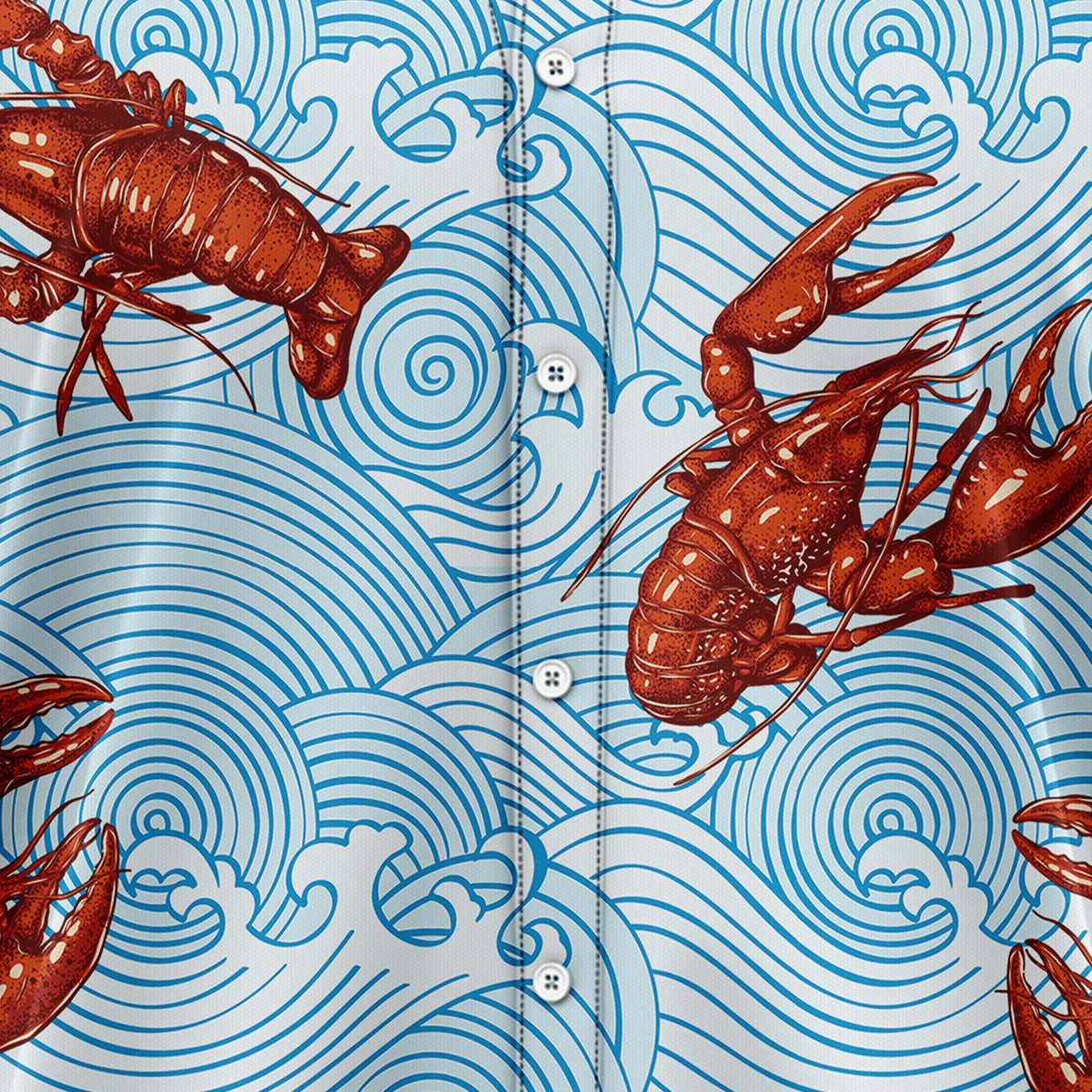 litzzy Lobsters Blue Waves H217020 Hawaiian Shirt - Litzzy Shirt Hawaiian Hawaii Shirt For Summer Hawaii Shirt   
