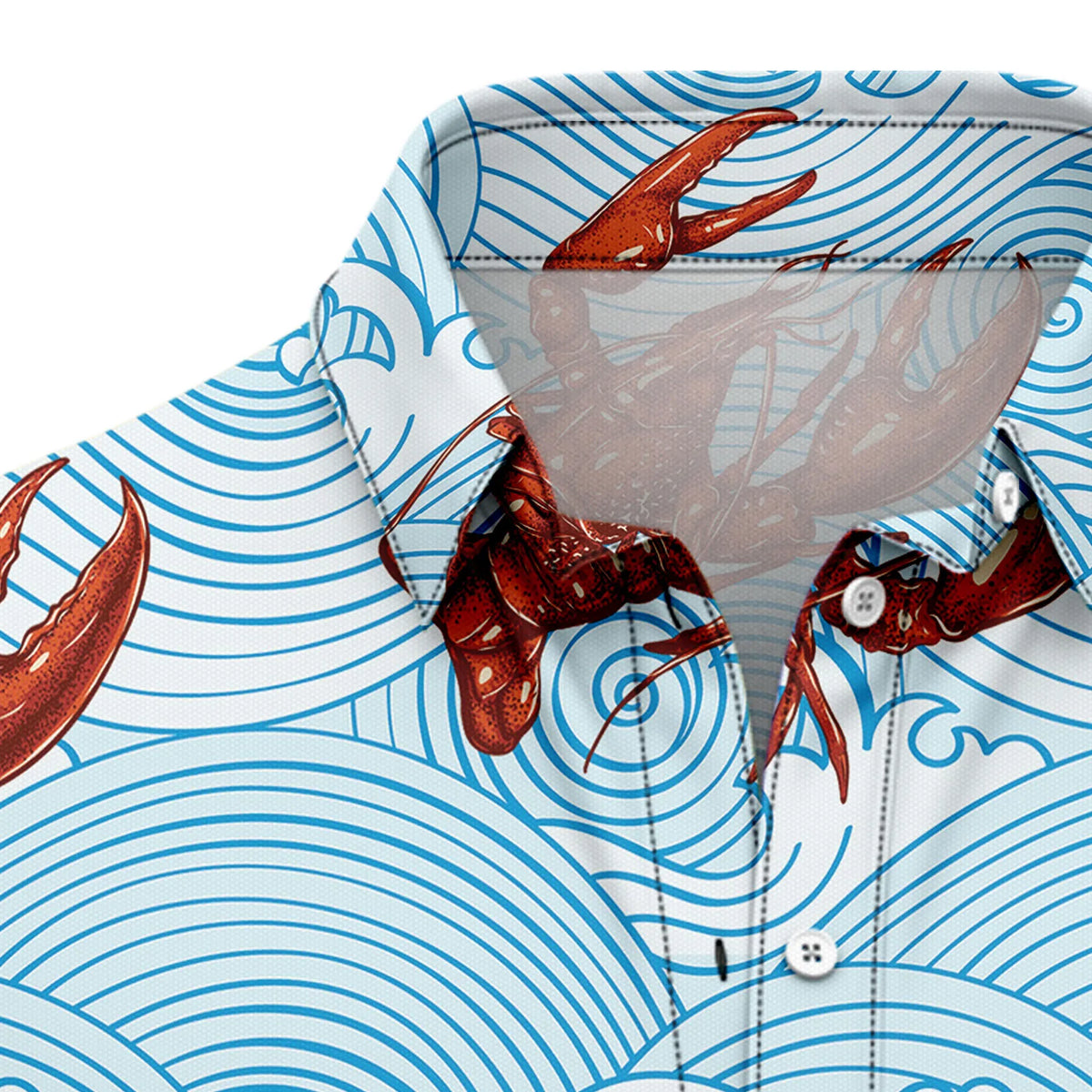 litzzy Lobsters Blue Waves H217020 Hawaiian Shirt - Litzzy Shirt Hawaiian Hawaii Shirt For Summer Hawaii Shirt   