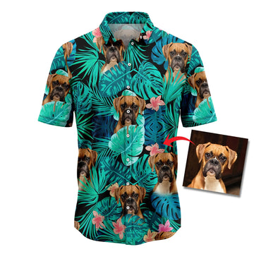 litzzy Custom Dog Face Tropical G5813 Hawaiian Shirt - Litzzy Shirt Hawaiian Hawaii Shirt For Summer Hawaii Shirt   